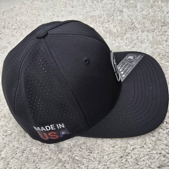 Branded Bills Elite Series Classic Black Hat Made in USA  Logo Snapback One Size - Picture 2 of 5